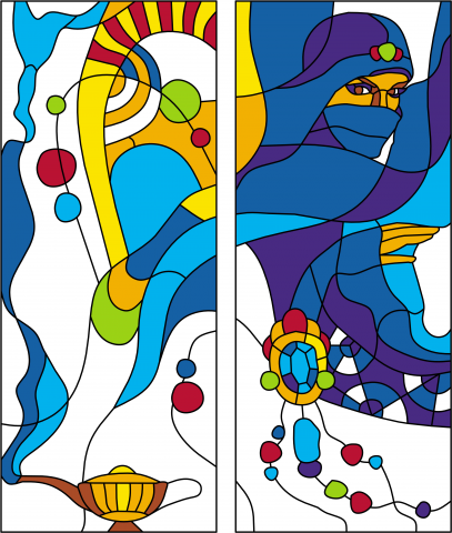 Витраж на тему Восток