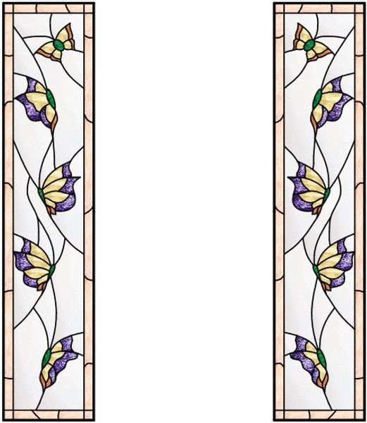 Витраж узкий и длинный