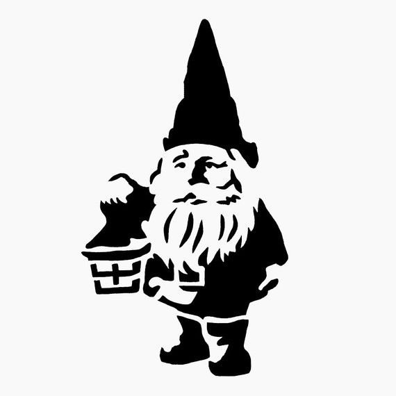 Гном трафарет