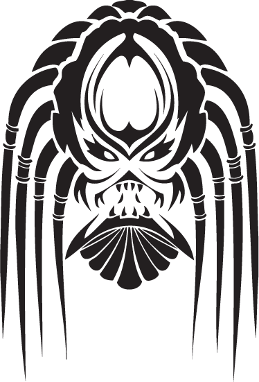 Хищник трафарет