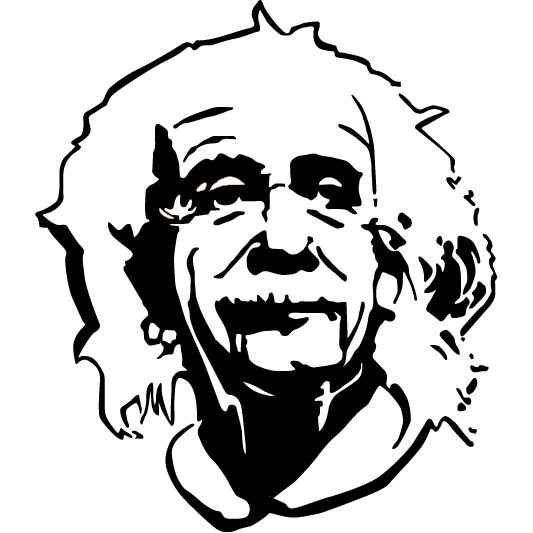 Эйнштейн трафарет