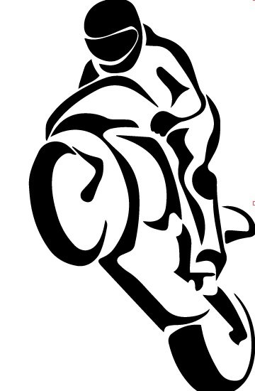 Силуэт кроссового мотоцикла