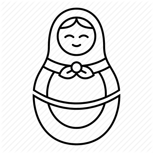 Силуэты матрешки для детей