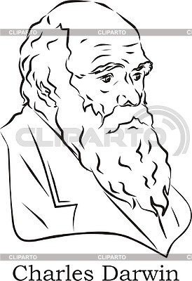 Чарльз Дарвин рисунок для срисовки
