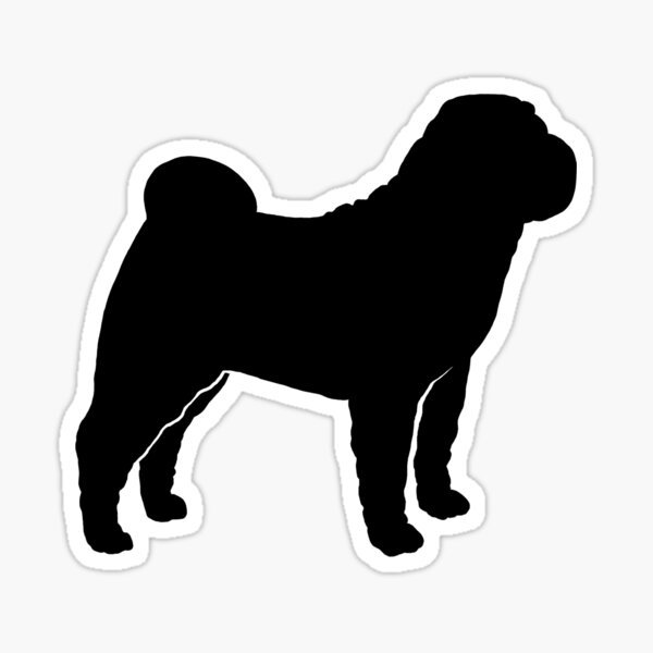 Шарпей силуэт