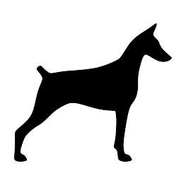 Цвергпинчер вектор контур