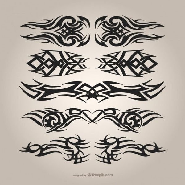 Тату браслет в стиле трайбл