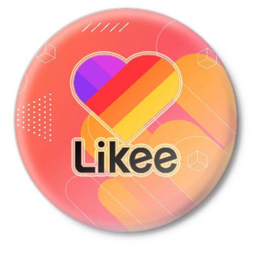 С изображением значка likee