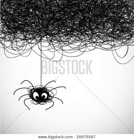 Милый паук арт