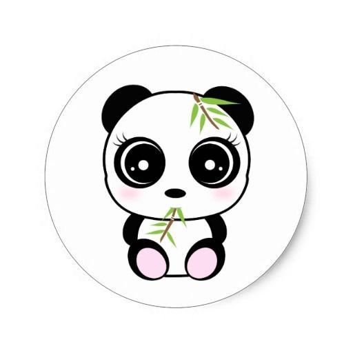 Лёгкие наклейки пандочек