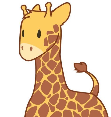 Милый Жирафик для срисовки