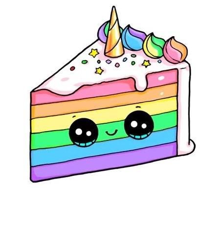 Рисунки для срисовки еда Каваи с единорогом