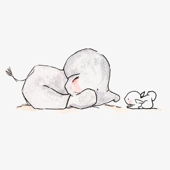 Милые рисунки для срисовки Слоник