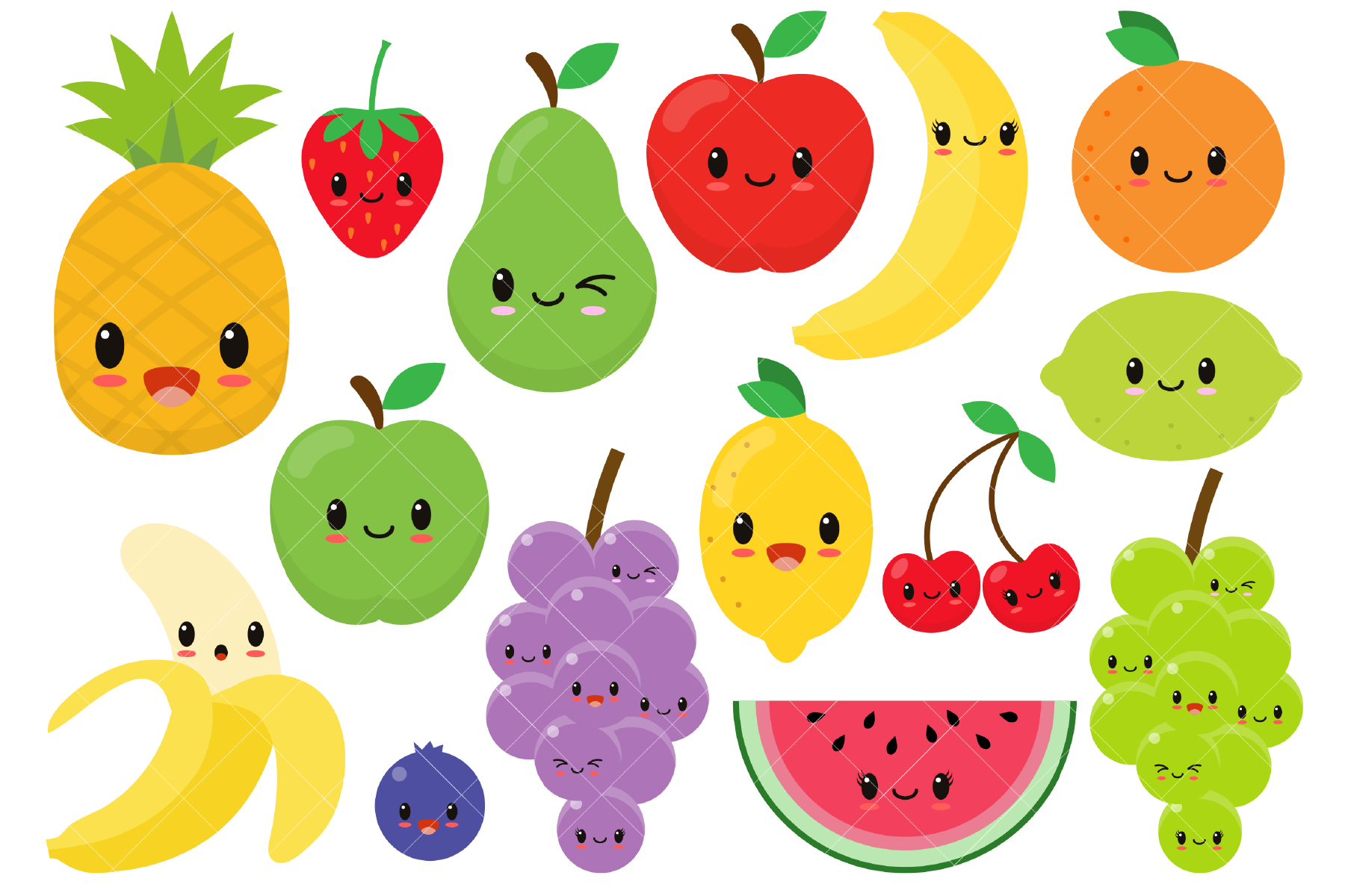 Рисунки фрукты милые (65 фото) .