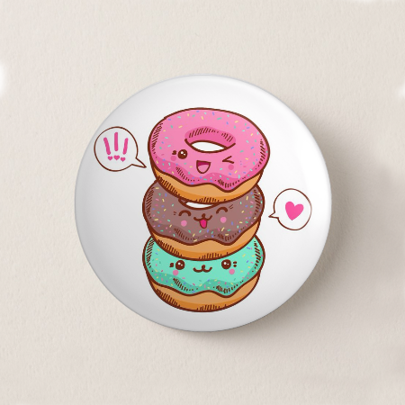 Кавайные наклейки пончики