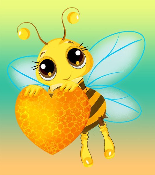 Пчела с сердечком