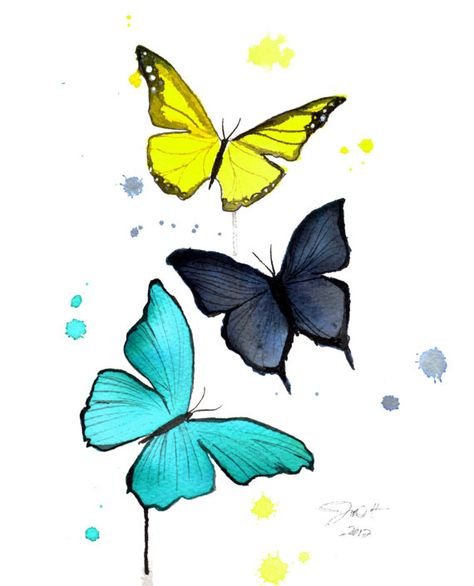 Акварель "бабочка"