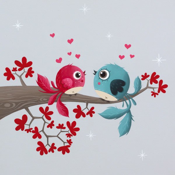 Птица милые иллюстрации