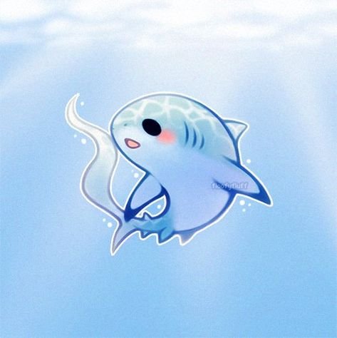Белая акула милые арты