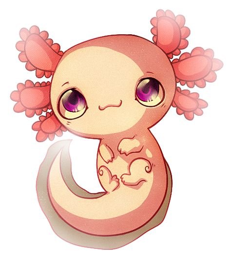 Чиби животные аксолотль