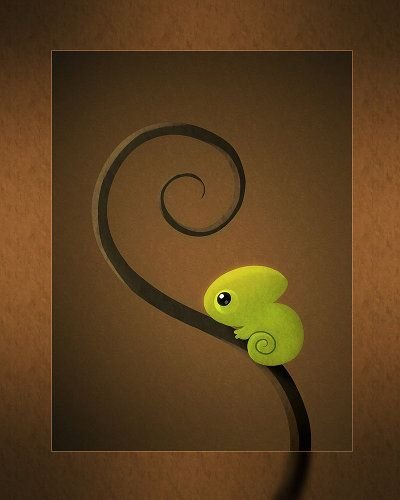 Рисунки милых хамелеонов