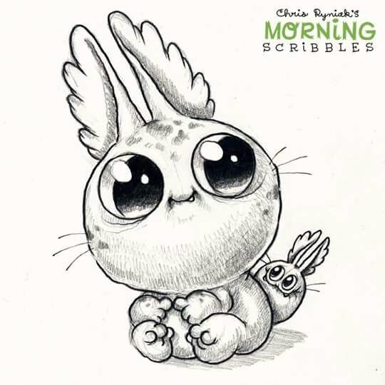 Милые монстрики для срисовки карандашом