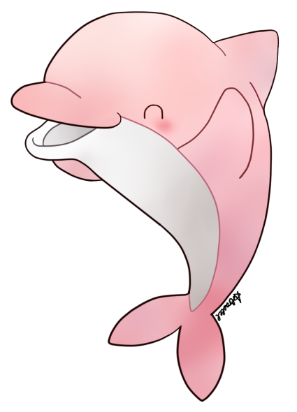 Милые розовые дельфиньчики