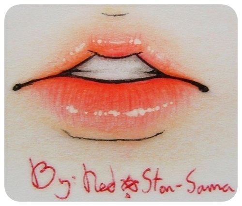 Милые губы нарисовать