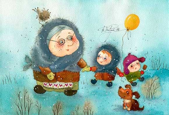 Рисунки Виктории Кирдий семья