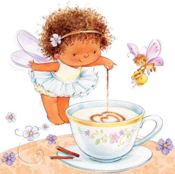 Милые утренние иллюстрации