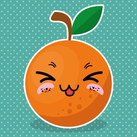 Милый апельсин с глазками