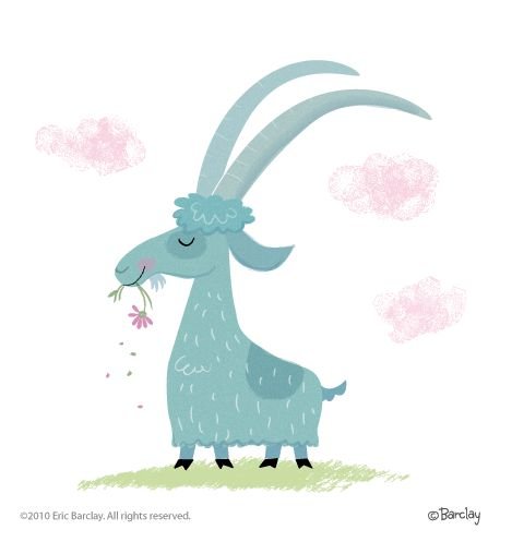 Козерог акварель