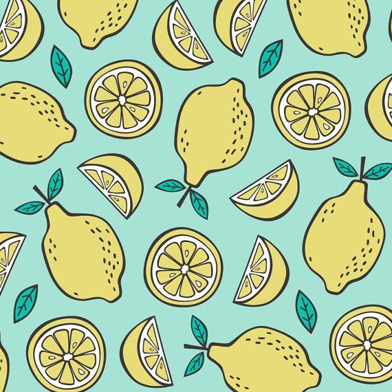 Паттерн нарисованный лимон