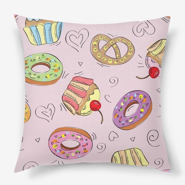 Подушка декоративная сладости
