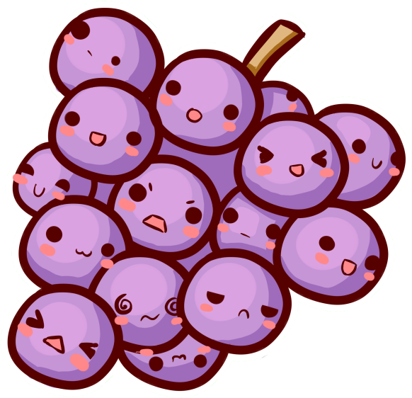 Виноград мультяшный