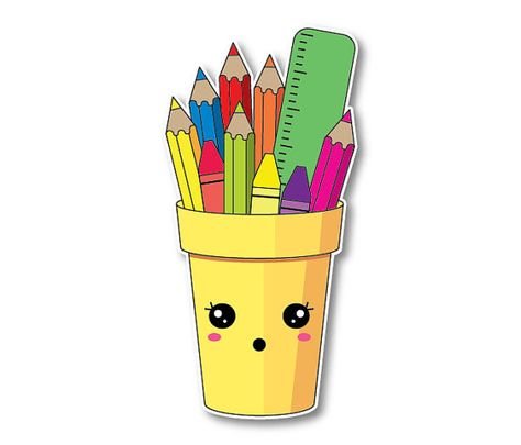 Милые школьные принадлежности рисунки
