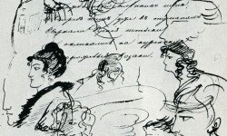 Рисунки Пушкина карандашом на полях