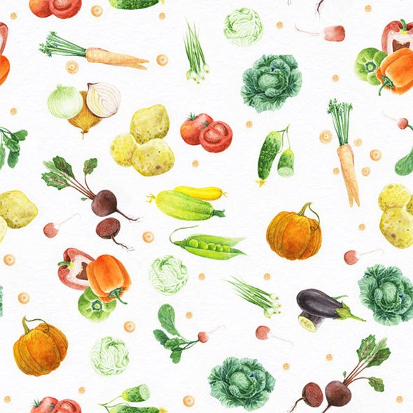 Паттерн из овощей