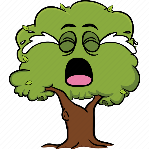 Мультяшное дерево с лицом