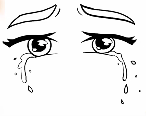 Плачущие глаза аниме