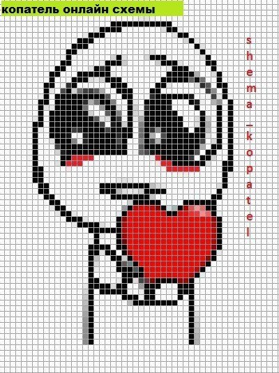 Рисование по клеточкам Стикеры