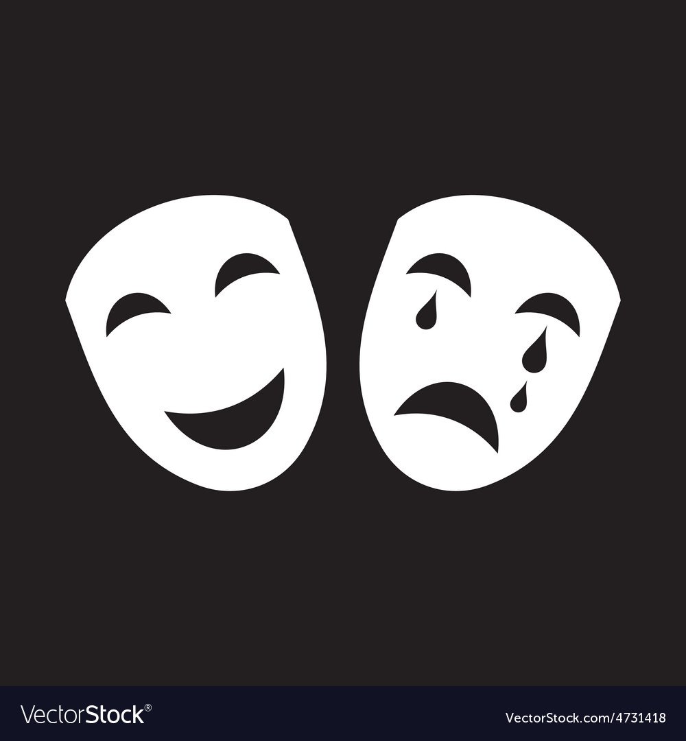 Театральные маски грустная и веселая