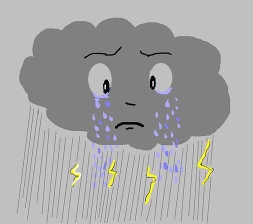 Тучка плачет