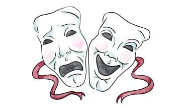 Театральная маска половина