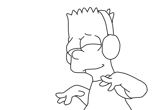 Барт симпсон грустный раскраска