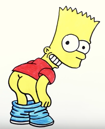 Барт симпсон для срисовки