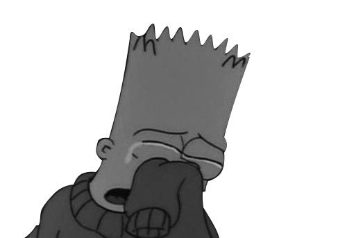 Барт симпсон плачет