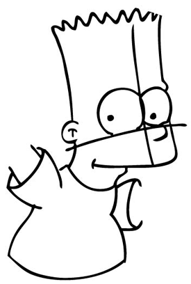 Барт симпсон рисовка