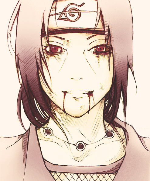 Итачи Учиха арт смерть