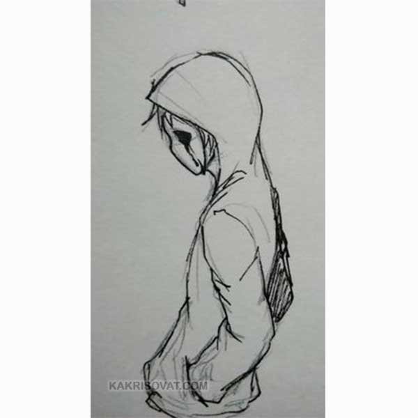 Грустные рисунки карандашом для пацанов